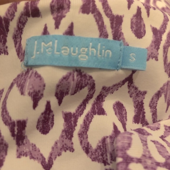 J. McLaughlin Lavender and White Patterned Mini Dress - Picture 3 of 8